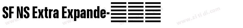 SF NS Extra Expande字体转换